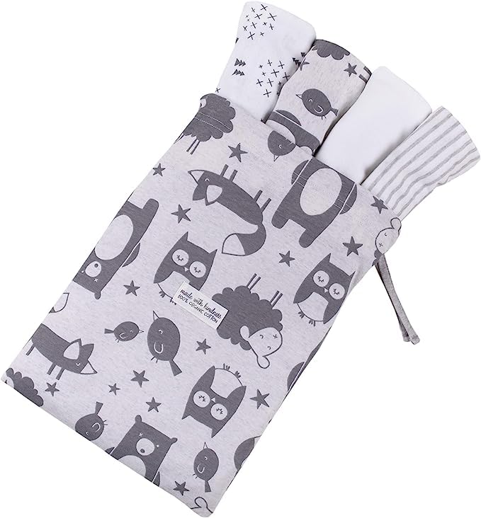Lamaze Organic Baby baby girls Organic Baby/Toddler Girl, Boy, Unisex Gift Sets Shirt, Gray, Newborn US - Image 4